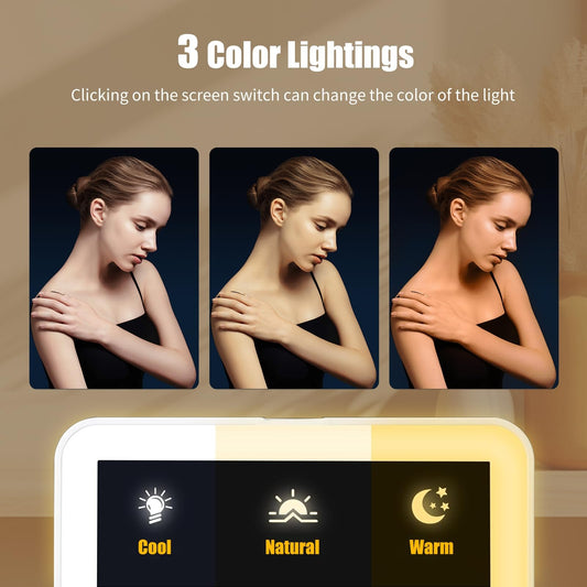 Led Makeup Bag With Built-in Mirror – 3 Lighting Modes, Multi-compart… – 🌟 Key