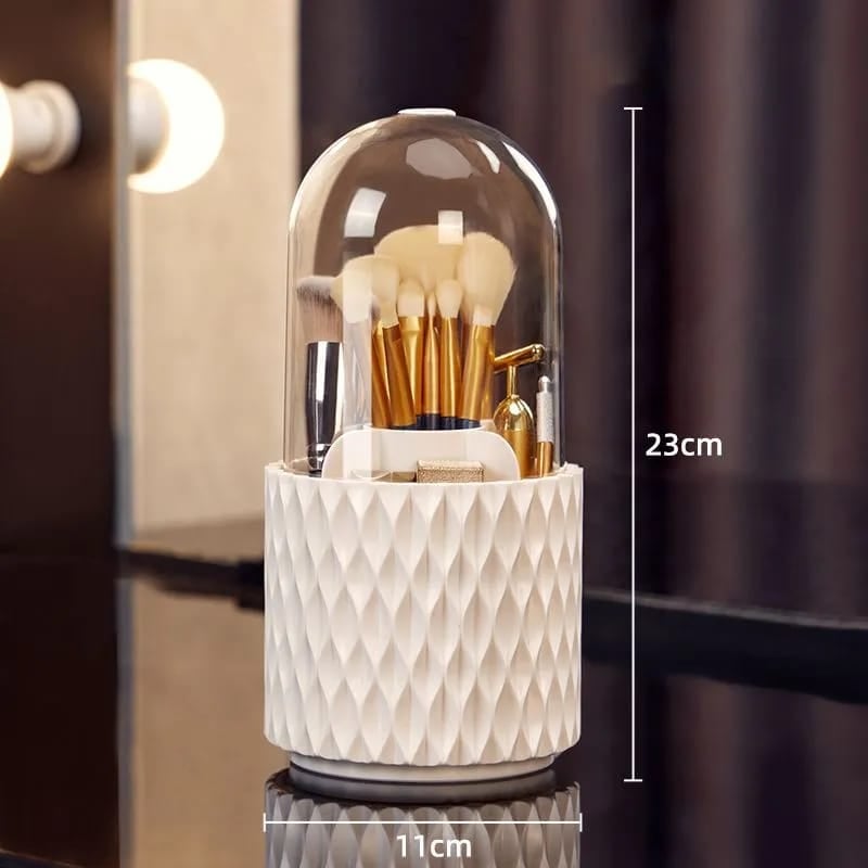 Spinning Makeup Brush Holder – Multi-compartment, Transparent, E… – 🔥 Hurry And