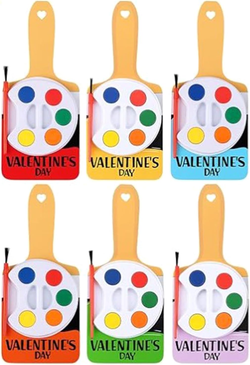 Valentine's Day Watercolor Paint Brush Greeting Card Set – 12 Or 24 P… – 🎨