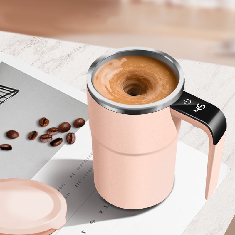 Electric Self-stirring Mug With Lcd Thermometer – Electric Self-stirr… – ☕