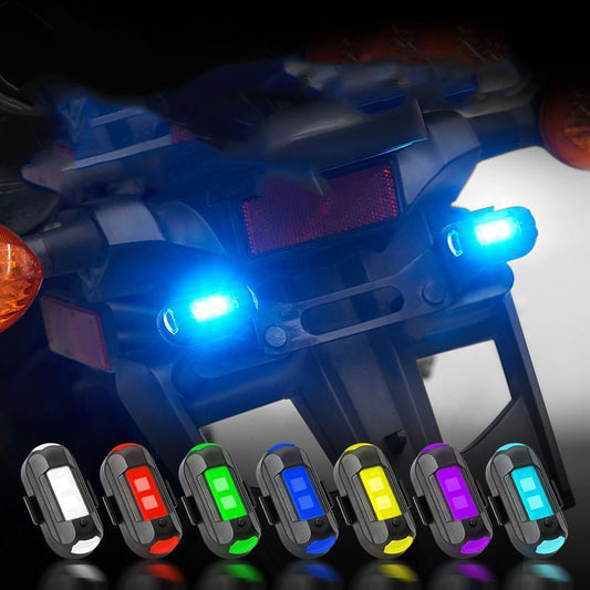 🔦 Wireless Rechargeable Vibration-Sensing Strobe Light — 7-Colour LED Safety Beacon for Cars, Bikes, Motorbikes & Outdoor Use 🚴♂️🚗✨