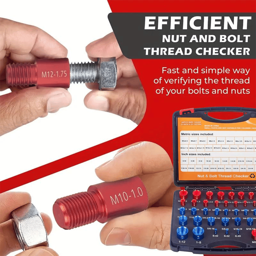 Nut & Bolt Thread Gauge Checker Set – Aluminium Alloy | Sae & Metric … – ⚠️