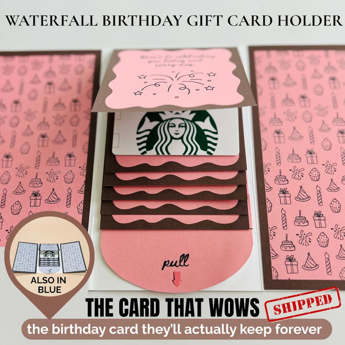 Handmade Waterfall Birthday Gift Card Booklet – Handmade Waterfall | … – Don't