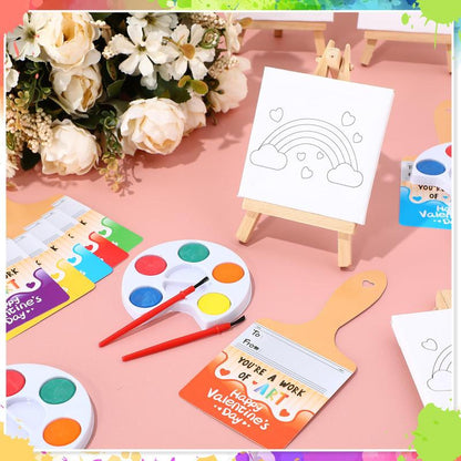 Valentine's Day Watercolor Paint Brush Greeting Card Set – 12 Or 24 P… – 🎨