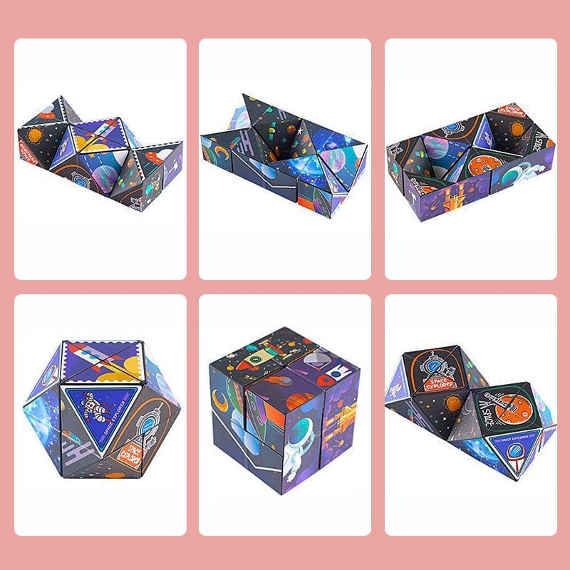 3D Kaleidoscope Fidget Cube – Infinite Flip Stress Relief Toy | 6 Styles