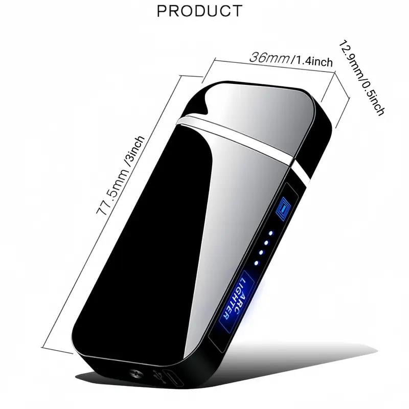 Electric Lighter, Dual Arc, Windproof, Led Battery Indicator, Automat… –