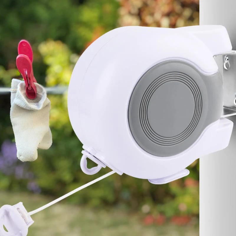 Invisible Retractable Clothesline – Dual Line, 26m, 22lbs Load | 3-Min Install, Indoor & Outdoor