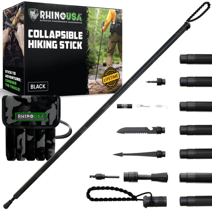 Tactical Hiking Stick with Survival Kit