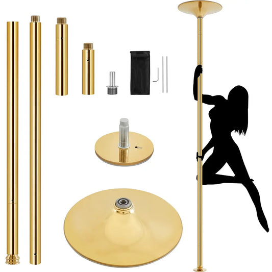 45mm Portable Dance Pole – Spinning & Static, Height Adjustable 7–9ft