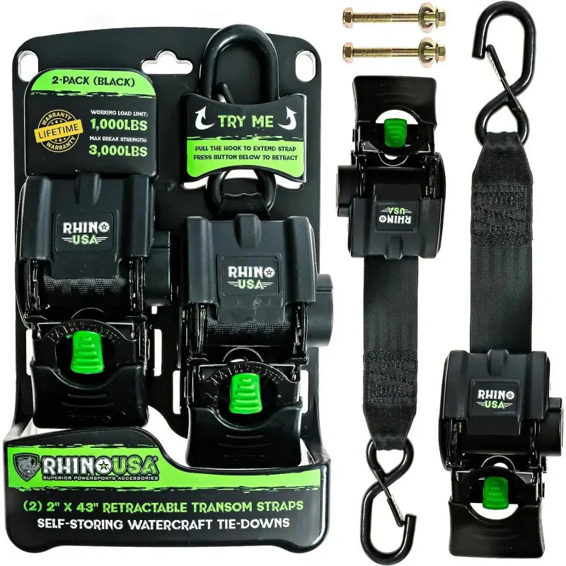 Retractable Boat Trailer Tie Down Straps 2PK | Buy X Get X FREE