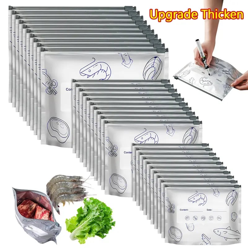 Pcs )reusable Aluminum Foil Sealable Storage Bags – (30pcs )reusab… – Reusable