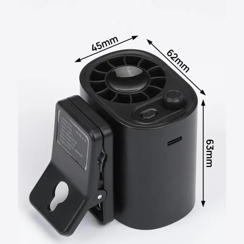 New Car Clip Fan With Led Display[360° Rotatable 100 Speed Wind 12v U… – 360°