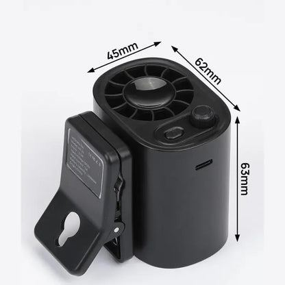 New Car Clip Fan With Led Display[360° Rotatable 100 Speed Wind 12v U… – 360°