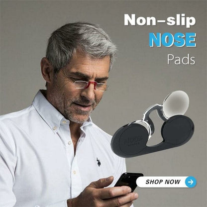Portable Mini Nose Clip Reading Glasses – Lightweight 50g, Silicone N… – A