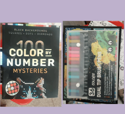 Color By Number Coloring Book – 200 Pages, 3 Grid Styles, Black Backg… – 🎨