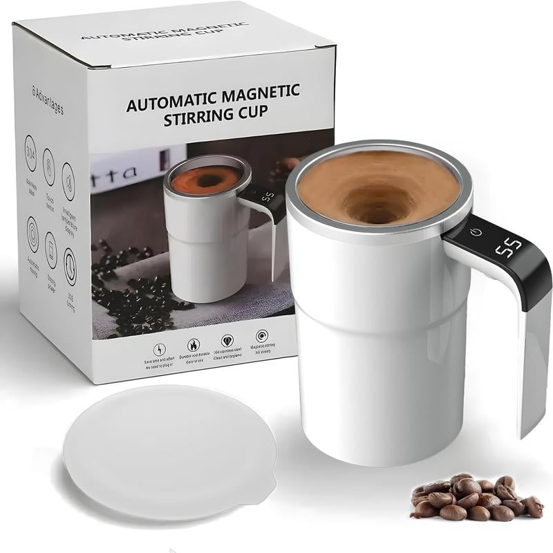 Electric Self-stirring Mug With Lcd Thermometer – Electric Self-stirr… – ☕