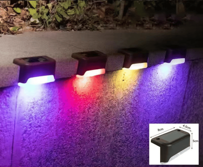 Solar Deck Lights Outdoor – Waterproof, Auto On/Off, No Wiring (4-Pack)