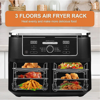 Layer Air Fryer Rack – 304 Stainless Steel | Fits Ninja Dz201 & Dz4… – 🌟 Key
