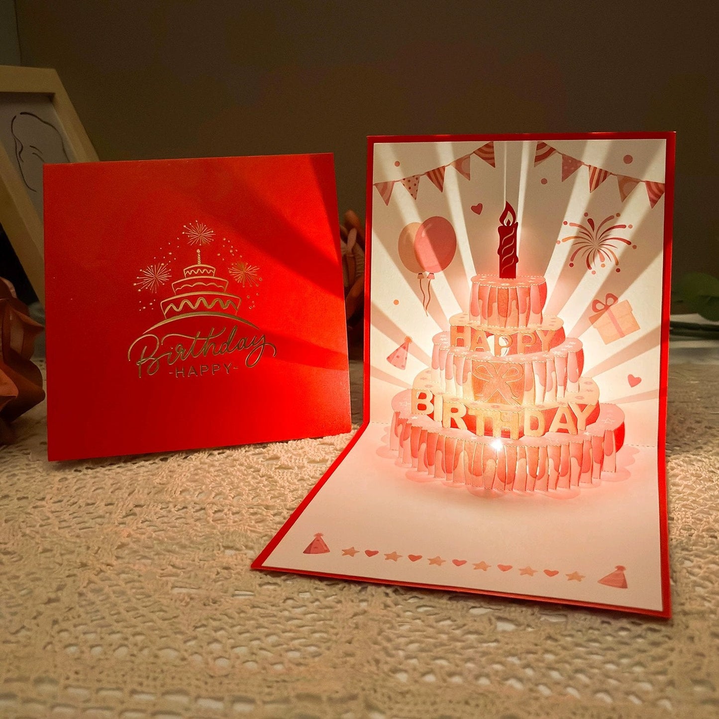 D Pop Up Birthday Card With Led Light & Music – Birthday Card | With… – 🎂 The