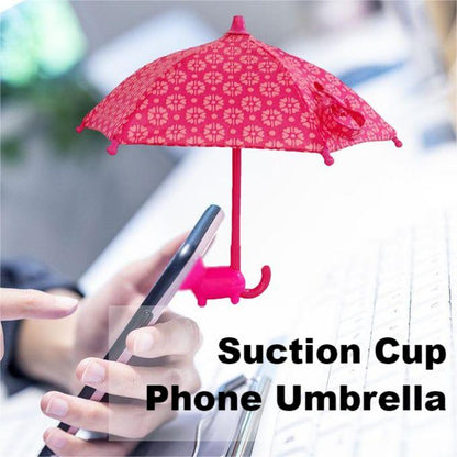 Cute Phone Umbrella With Suction Cup Stand – Anti-glare, Rainproof, P… – ✨ The
