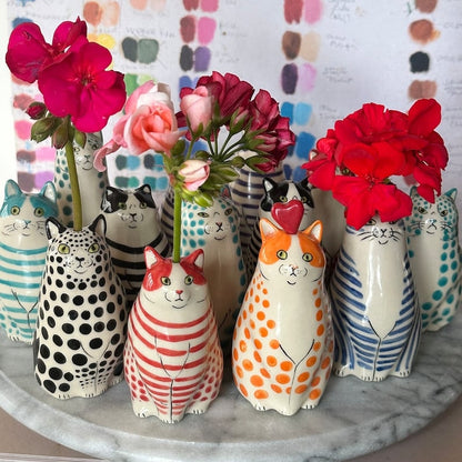 Handmade Ceramic Cat Vase – Handmade Ceramic | Vase | Everyday Use – ✅