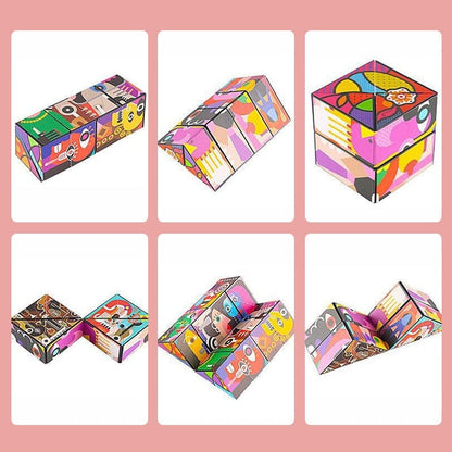 3D Kaleidoscope Fidget Cube – Infinite Flip Stress Relief Toy | 6 Styles