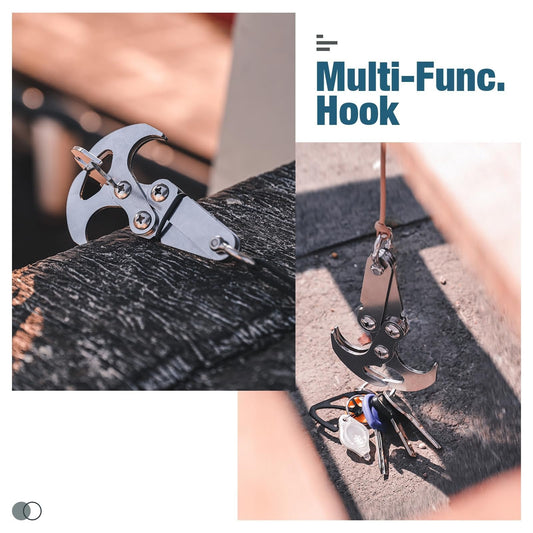 Multifunctional Stainless Steel Carabiner Hook – 2-in-1 Gravity Grapp… – ✨