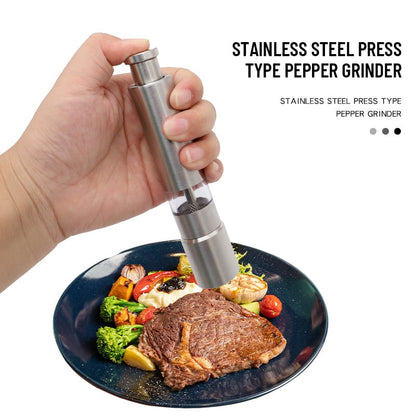 Stainless Steel Salt & Pepper Grinder Set – One-touch Thumb Button, P… – ⏰ Hurry