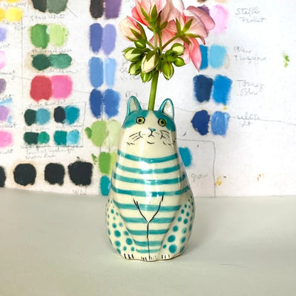 Handmade Ceramic Cat Vase – Handmade Ceramic | Vase | Everyday Use – ✅