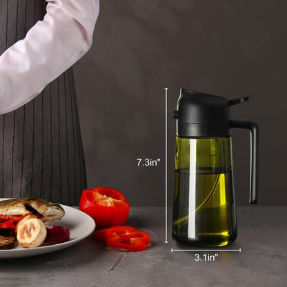 Hot Sale💕2 In 1 Glass Oil Sprayer & Dispenser – Sale💕2 Glass | Spra… – In