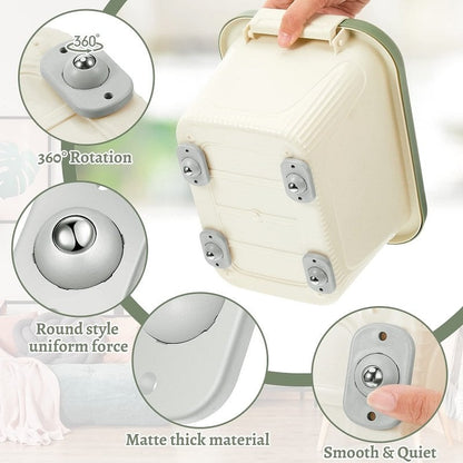 Self-adhesive 360° Universal Swivel Wheels – Abs + Stainless Steel | … – From