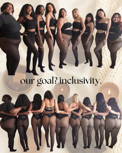 Magic Fleece Lined Leggings – Tummy Control, Skin-tone Sheer, 200g Wa… – ✨ The