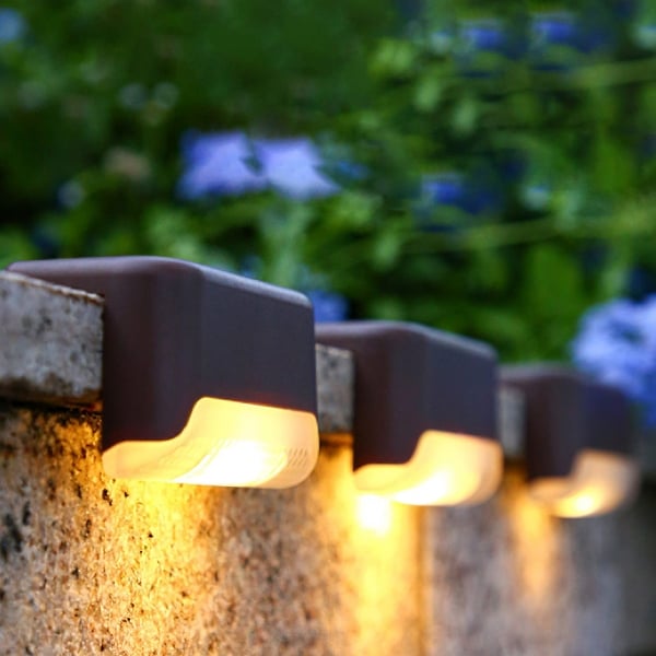 Solar Deck Lights Outdoor – Waterproof, Auto On/Off, No Wiring (4-Pack)