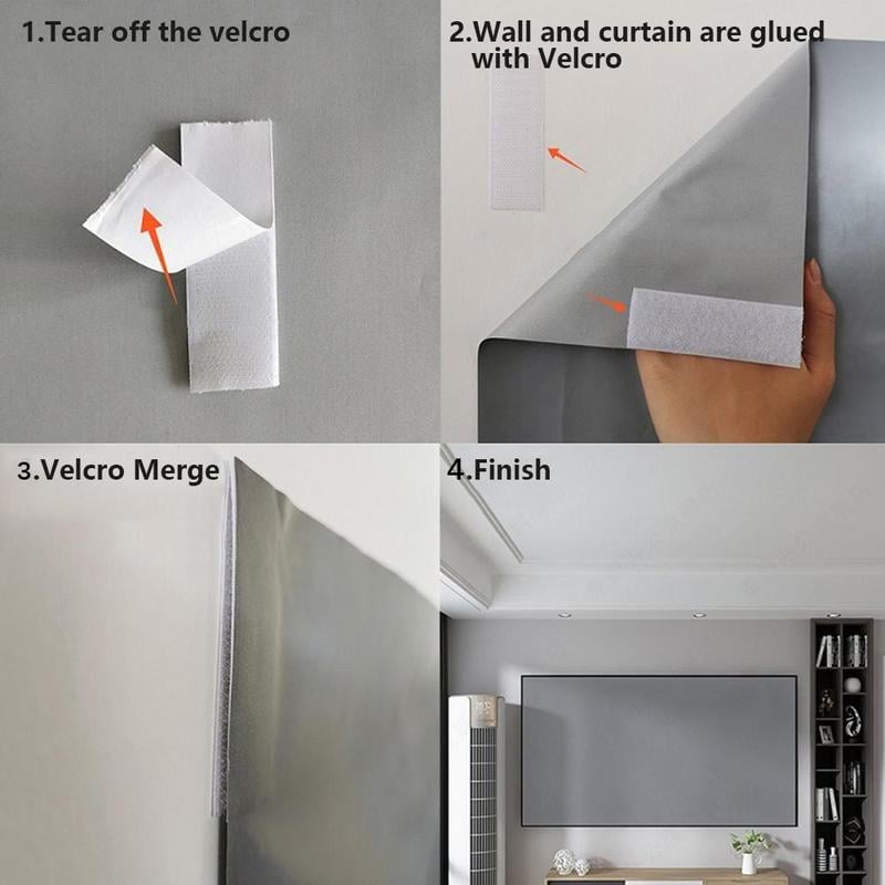 Anti-light 4k Projector Screen – 2.4 Gain, 160° View, Foldable & Velc… – 🌟