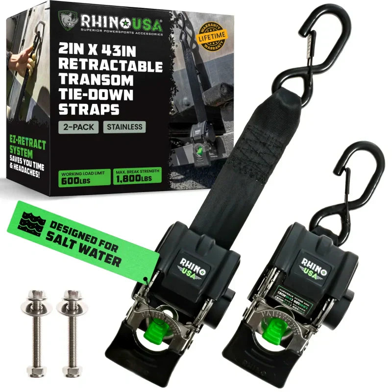 Retractable Boat Trailer Tie Down Straps 2PK | Buy X Get X FREE