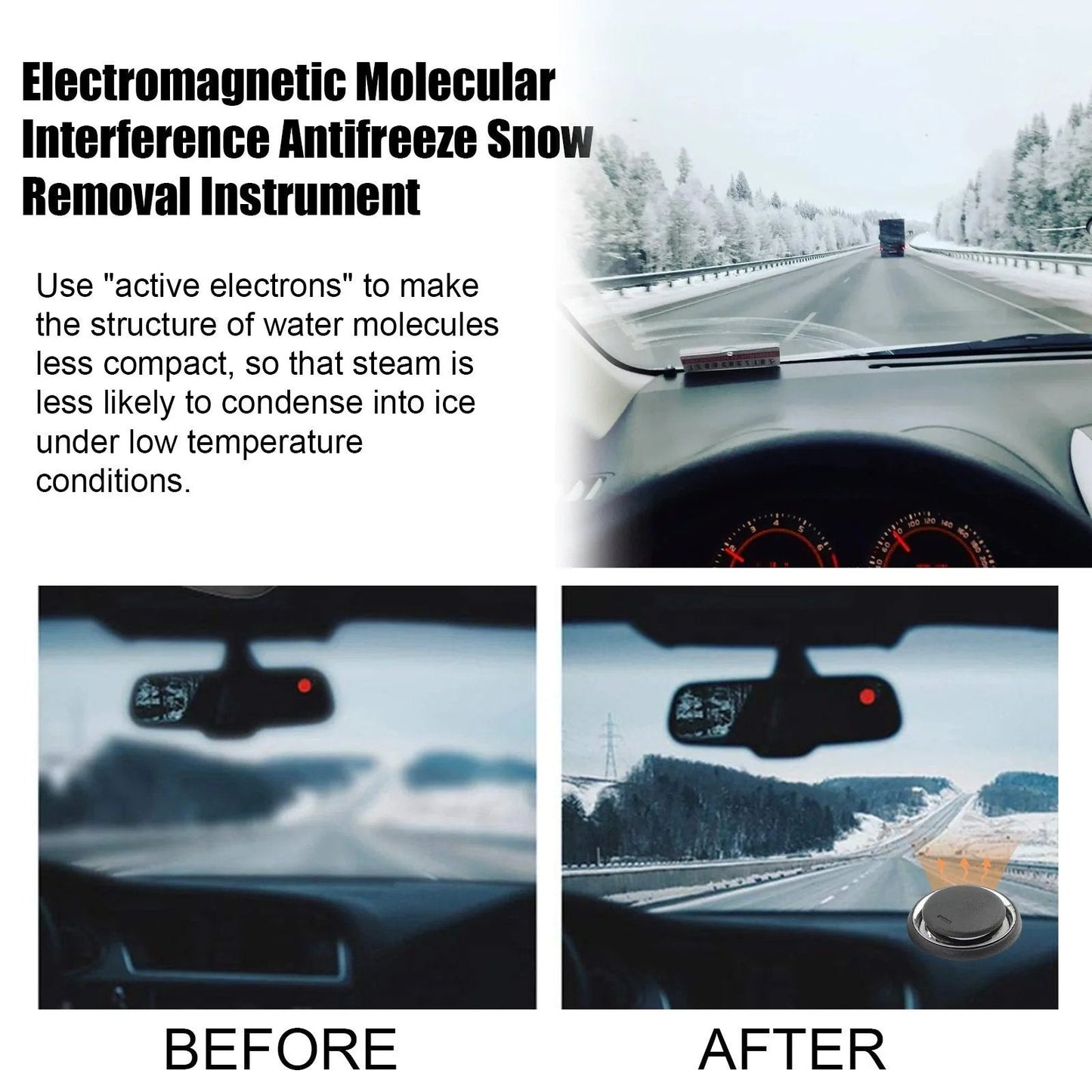 Solar Car De-Icing Device – Electromagnetic Auto Snow & Ice Remover | No Scraping