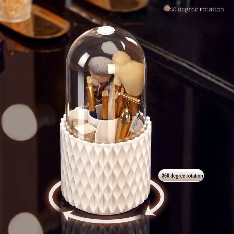 Spinning Makeup Brush Holder – Multi-compartment, Transparent, E… – 🔥 Hurry And