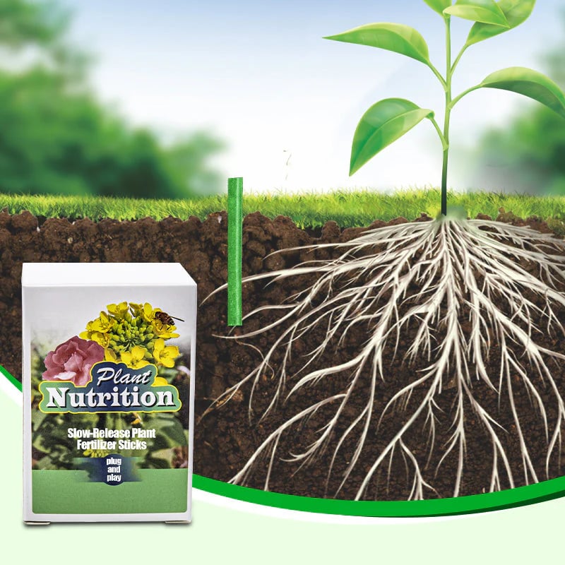 Slow-Release Plant Fertilizer Sticks – NPK Formula, 18 Sticks/Box | Indoor & Outdoor Plants