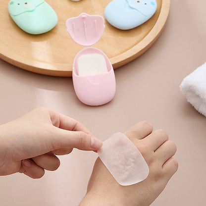 Portable Scented Soap Paper Sheets – 50 Sheets With Storage Box | Ros… – 🌟