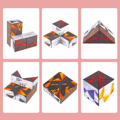 3D Kaleidoscope Fidget Cube – Infinite Flip Stress Relief Toy | 6 Styles