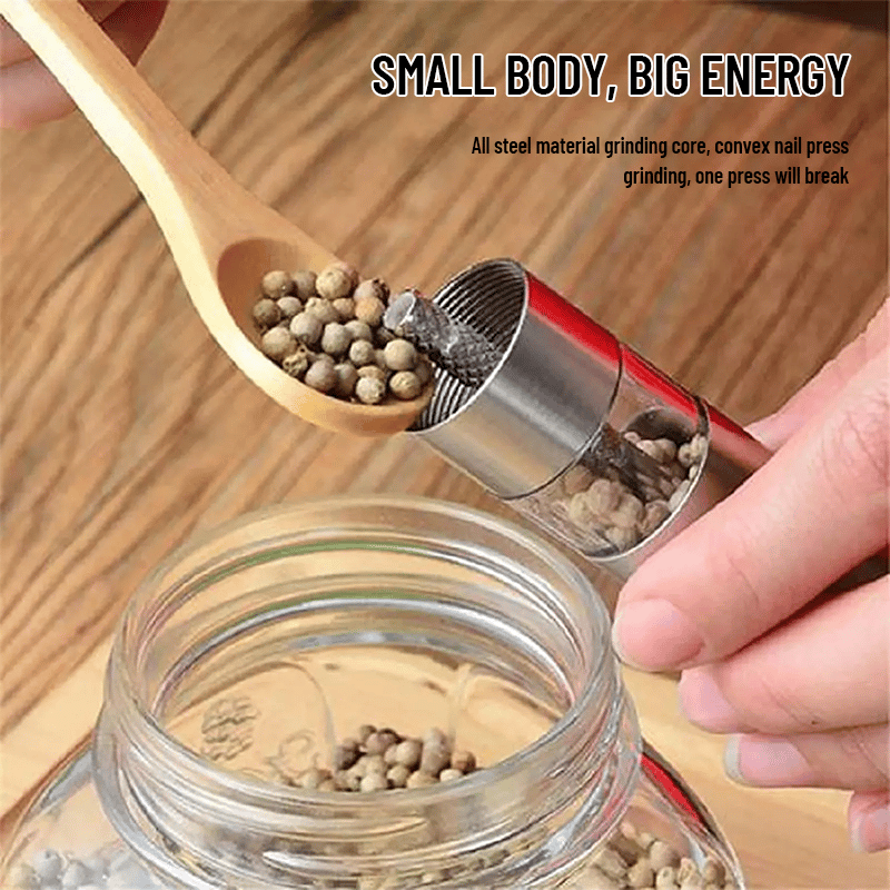 Stainless Steel Salt & Pepper Grinder Set – One-touch Thumb Button, P… – ⏰ Hurry