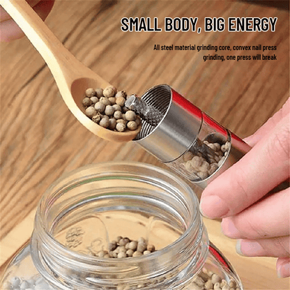 Stainless Steel Salt & Pepper Grinder Set – One-touch Thumb Button, P… – ⏰ Hurry