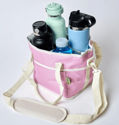 4-Compartment Insulated Drink Carrier Bag – Holds 4 Bottles, Multiple Carry Styles | Black, Pink, Blue, Purple
