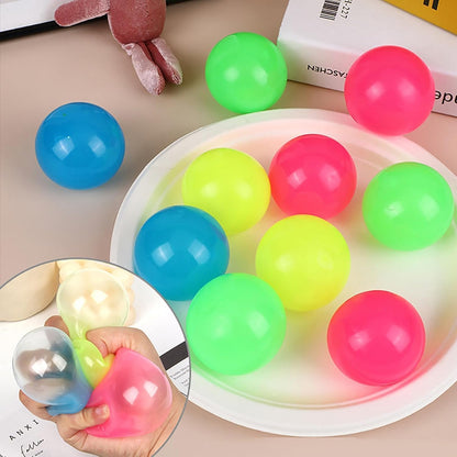 Glow In The Dark Sticky Balls – Reusable, Soft Rubber | Sensory Play,… – ✅