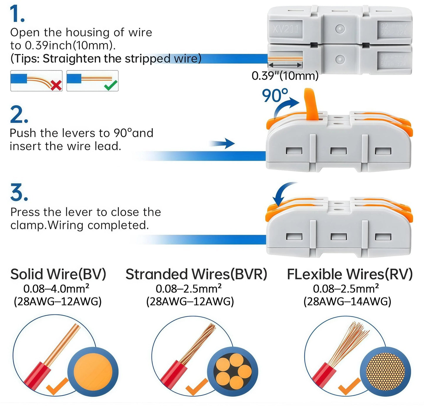 Universal Quick Lever Electrical Wire Connectors (24-12 Awg) Assortme… – 📝