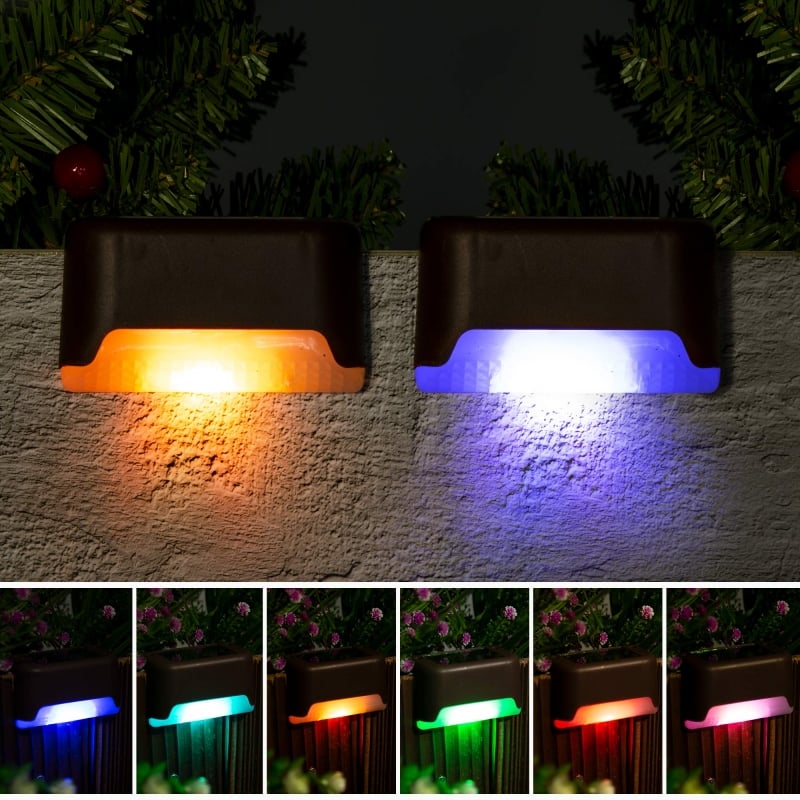 Solar Deck Lights Outdoor – Waterproof, Auto On/Off, No Wiring (4-Pack)