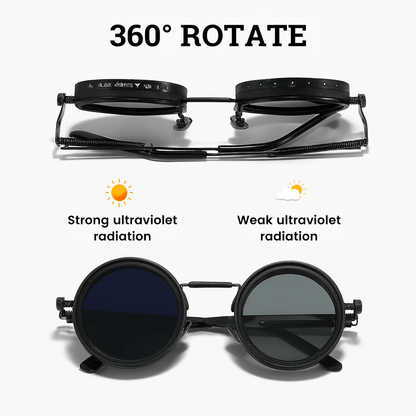 Steampunk Adjustable Tint Sunglasses – 1-9 Stop Nd Filter, 360° Polar… – ❤️