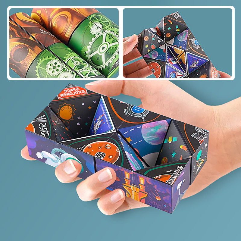 3D Kaleidoscope Fidget Cube – Infinite Flip Stress Relief Toy | 6 Styles