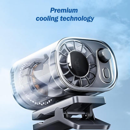 New Car Clip Fan With Led Display[360° Rotatable 100 Speed Wind 12v U… – 360°