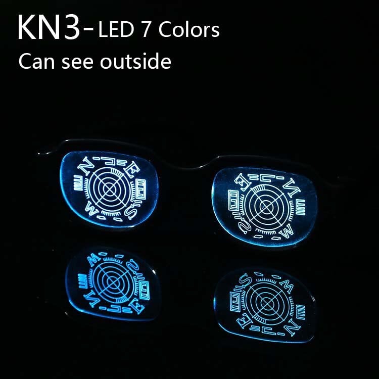 Led Light-up Anime Cosplay Glasses – Touch Control, Usb Rechargeable … –